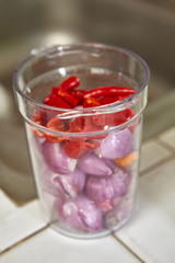 Mixing herbs and spices