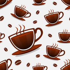 Seamless background of coffee