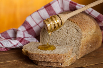 Fototapeta na wymiar Bread and Honey