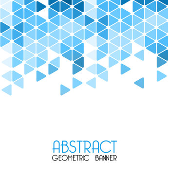 Abstract blue retro geometric background. Template design