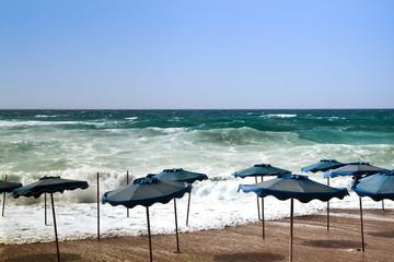 Storm on the beach