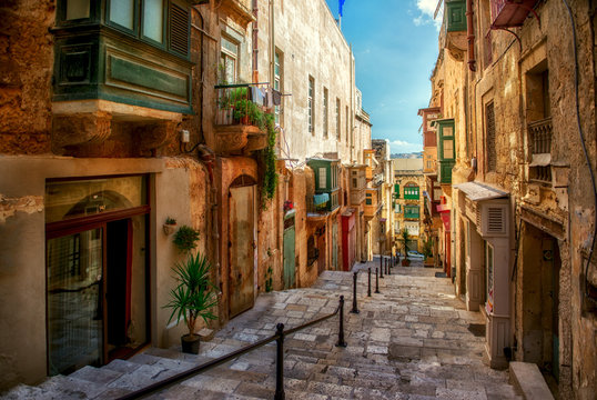 Street of Valletta town