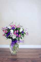 Bouquet Of Purple And Pink Flowers