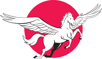 Pegasus Flying Horse Cartoon