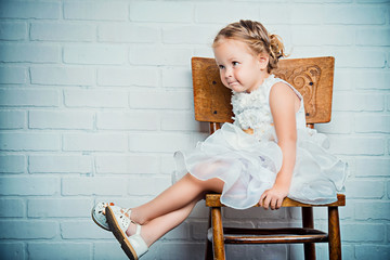sitting on chair