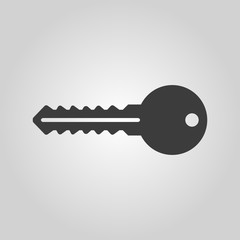 The key icon. Key symbol. Flat.