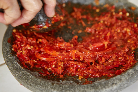 Making sambal