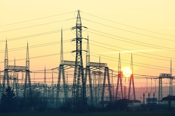 Electricity pylons