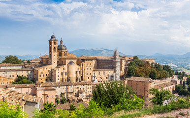 Fototapeta na wymiar medieval castle in Urbino, Marche, Italy