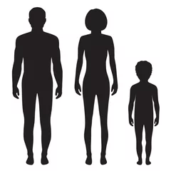 Foto op Plexiglas human body anatomy,front vector man, woman silhouette © eveleen007