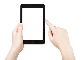 finger clicking touchpad with cut out screen