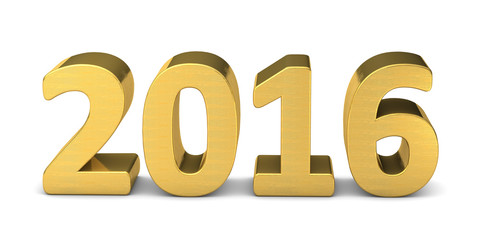 neues jahr new year text gold 2016 3D