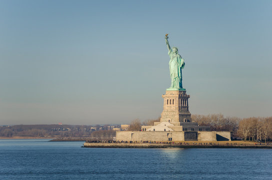 Statue Of Liberty On A Winter Morning