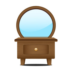 Dressing console and mirror