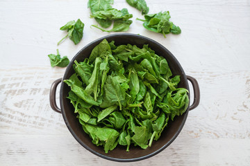 Raw Spinach Leaves