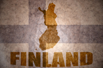 Vintage finland map
