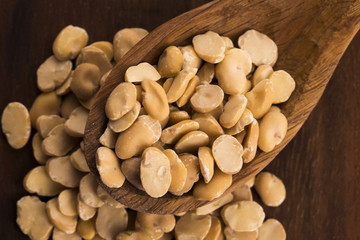 broad bean dry on wooden table