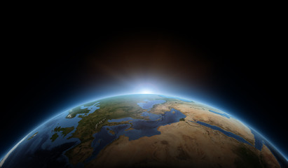 Sunrise on earth