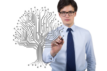 businessman drawing businessman drawing