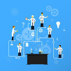 Studies in laboratory infographics.