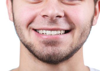 Fototapeta premium Smiling young man after visit dentist