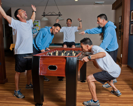 Personal competition playing foosball