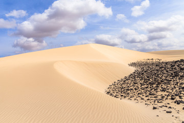 Sand desert in Viana Boavista, Cape Verde