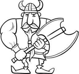 viking cartoon coloring page