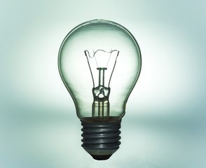 light bulb on Silhouette shape