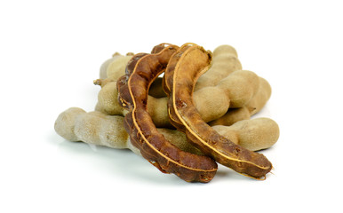 Sweet tamarind on a white background