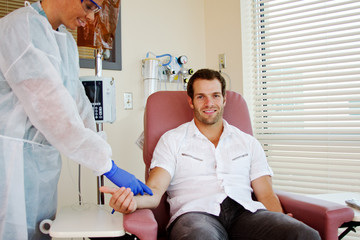 Patient receiving chemotherapy
