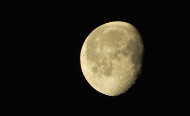The moon, fading away