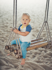 Baby on a swing