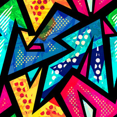 Obraz premium funny geometric seamless pattern