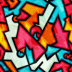 graffiti seamless pattern with grunge effect