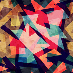 Fototapeta premium grunge geometric seamless pattern