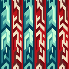 red totem seamless pattern