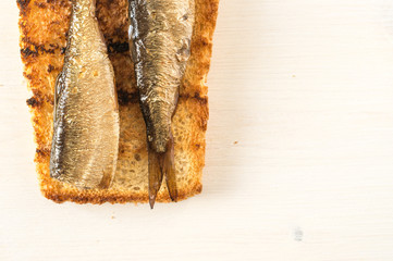 Sandwich with sardines