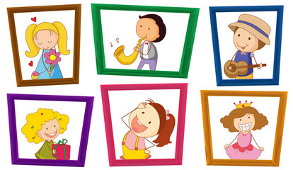 Children and photo frames