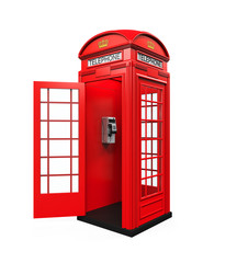 Naklejka premium British Red Telephone Booth