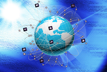 Obraz premium The technology Internet