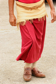 Detail Of Traditional Tongan Skirt For Men