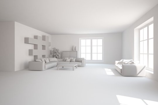 grey interior design of living room