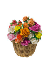 flowers in basket