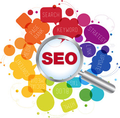 Seo strategy cloud concept