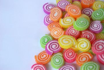 sweet colorful jelly with sugar