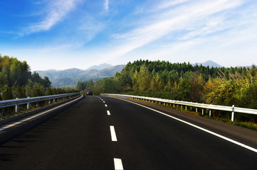 Newly built highway