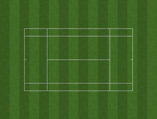 Tennis Court Lawn Layout