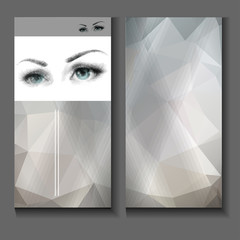 flyer template female eye with fashion makeup
