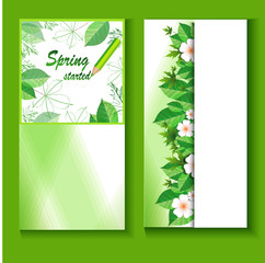 flyer template with a fresh spring background